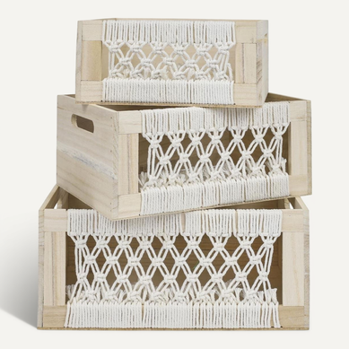 3 Cagettes En Bois Gigogne Esprit Bohème Naturel 3 Cagettes En Bois Gigogne Esprit Bohème Naturel