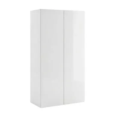 Rangement 2 Portes Blanc Laqué Brillant - Synergie Rangement 2 Portes Blanc Laqué Brillant - Synergie