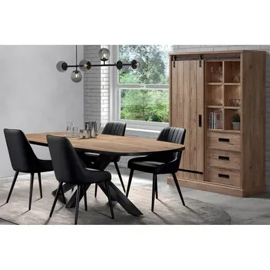 Cedra - Ensemble Industriel Argentier + Table Ovale 230cm Cedra - Ensemble Industriel Argentier + Table Ovale 230cm