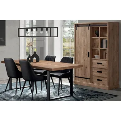 Cedra - Ensemble Industriel Argentier + Table 230cm Piètement U Cedra - Ensemble Industriel Argentier + Table 230cm Piètement U