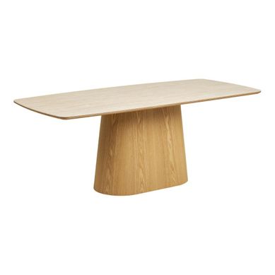 Table Repas 200cm Plateau En Céramique Aspect Travertin Pied Placage Frêne Naturel - Lykke Table Repas 200cm Plateau En Céramique Aspect Travertin Pied Placage Frêne Naturel - Lykke