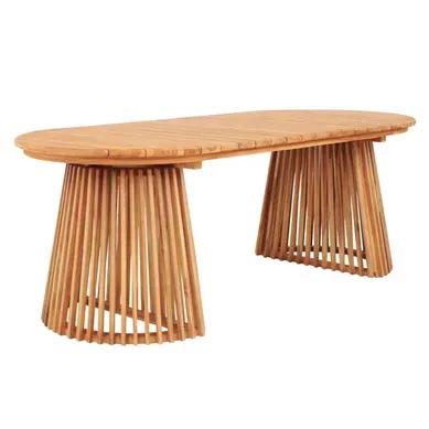 Table De Jardin Ovale 200cm En Teck Massif Pieds Ajourés - Liricia Table De Jardin Ovale 200cm En Teck Massif Pieds Ajourés - Liricia