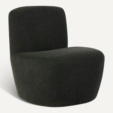 Fauteuil Arrondi Tissu Bouclettes Anthracite Malmoe Fauteuil Arrondi Tissu Bouclettes Anthracite Malmoe