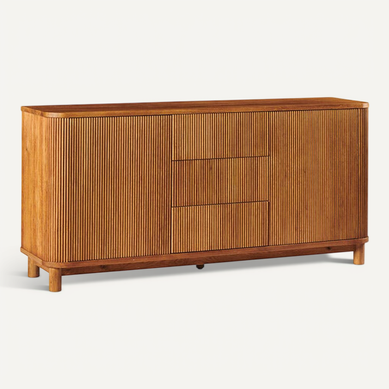 Buffet Chêne Rainuré Moderne 2 Portes 3 Tiroirs Iena Buffet Chêne Rainuré Moderne 2 Portes 3 Tiroirs Iena
