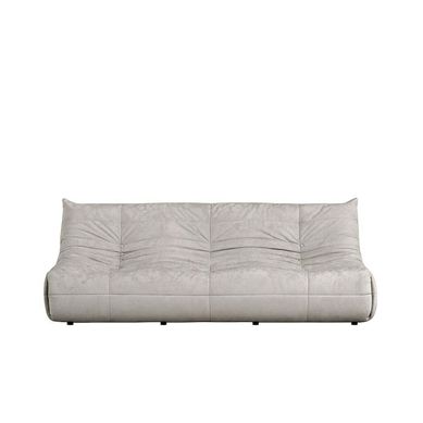 Canapé 3 Places Blanc En Tissu Plissé 210 Cm Arven