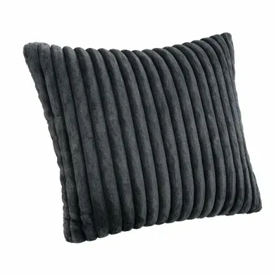 Coussin Gris Foncé En Velours Côtelé Rivoli Coussin Gris Foncé En Velours Côtelé Rivoli