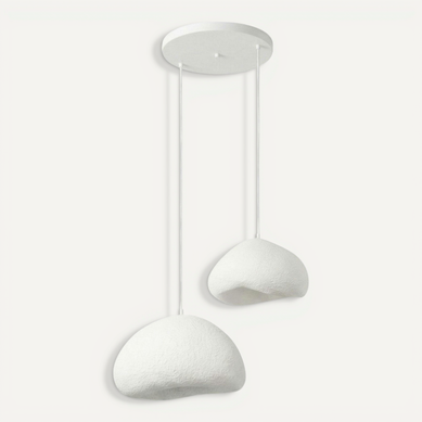 Suspension Blanche Design Organique 2 Abat-jour 70 Cm Noxis Suspension Blanche Design Organique 2 Abat-jour 70 Cm Noxis