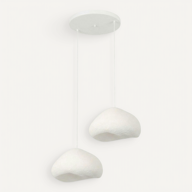 Suspension Blanche Design Organique 2 Abat-jour 94 Cm Noxis Suspension Blanche Design Organique 2 Abat-jour 94 Cm Noxis