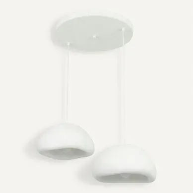 Suspension Blanche Design Organique 2 Abat-jour 74 Cm Noxis Suspension Blanche Design Organique 2 Abat-jour 74 Cm Noxis
