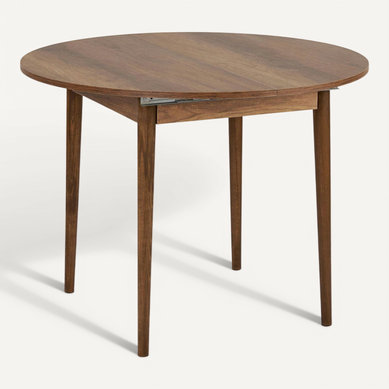 Table Ronde Extensible Effet Bois Noyer 100-131 Cm Marfa Table Ronde Extensible Effet Bois Noyer 100-131 Cm Marfa