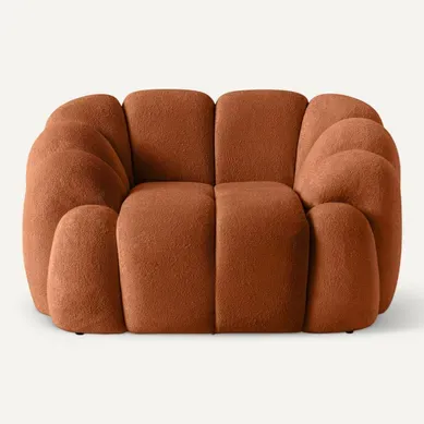 Fauteuil De Salon Terracotta Design Arrondi Onda