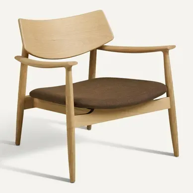 Fauteuil Design Scandinave En Bois De Chêne Clair Rotterdam