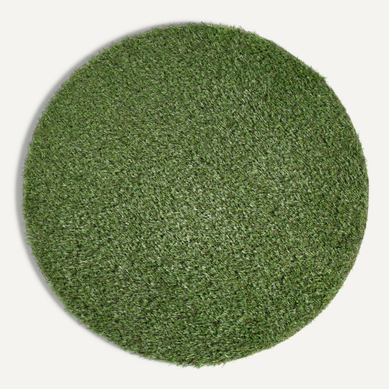 Gazon Synthétique Rond D.133cm Tufté Motif Uni Top Vert