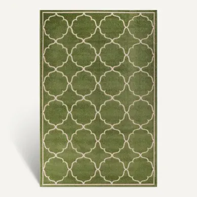 Tapis Extérieur 160x230 Tissé Kilim Vert Kuma
