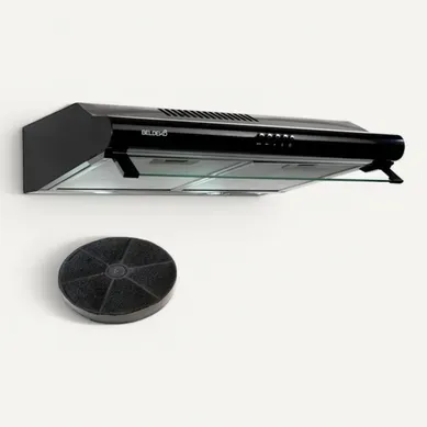 Hotte Casquette / Visière 60 Cm Noir 240 M3/h - 100 Watts - Filtre Inclus Hotte Casquette / Visière 60 Cm Noir 240 M3/h - 100 Watts - Filtre Inclus