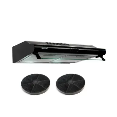 Beldeko Hotte Casquette 60 Cm Noir 435 M3/h 200w - Marque Française Beldeko Hotte Casquette 60 Cm Noir 435 M3/h 200w - Marque Française