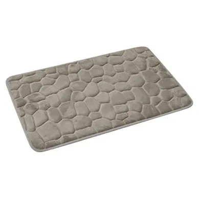 Tapis microfibre 50x80 cm Taupe Tapis microfibre 50x80 cm Taupe vue 3/4