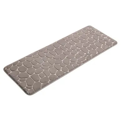 Tapis microfibre 45x120cm - Taupe Tapis microfibre 45x120cm - Taupe vue 3/4