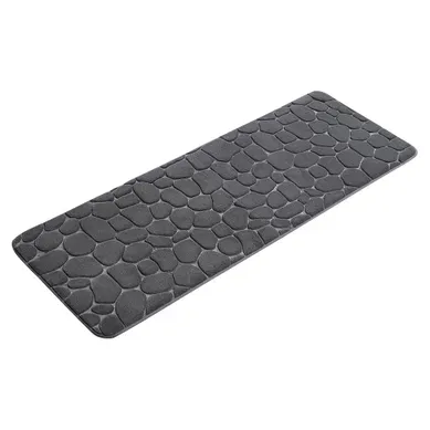 Tapis microfibre 45x120cm - Gris foncé Tapis microfibre 45x120cm - Gris foncé vue 3/4