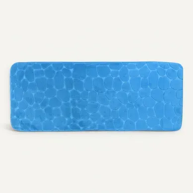 Grand Tapis De Salle De Bain Bleu Canard En Microfibre à Mémoire De Forme 45 X 120 Cm Grand Tapis De Salle De Bain Bleu Canard En Microfibre à Mémoire De Forme 45 X 120 Cm