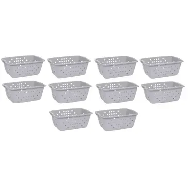 Lot De 10 Paniers À Linge 45l - Gris Béton - Corbeille Plastique - Fabriquée En France Lot De 10 Paniers À Linge 45l - Gris Béton - Corbeille Plastique - Fabriquée En France