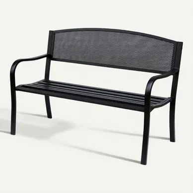 Banc De Jardin Elegance 3 Places Noir Banc De Jardin Elegance 3 Places Noir
