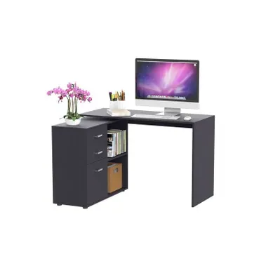 Bureau Informatique Modulable Norman Noir