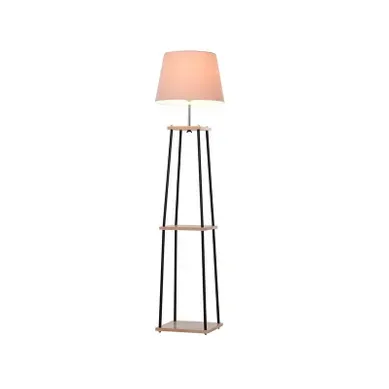 Lampadaire Étagère Eiffel Noir Et Beige