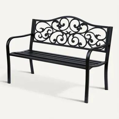 Banc De Jardin Hank Métal Noir Banc De Jardin Hank Métal Noir