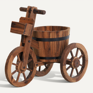Porte-plante Tricycle Bike Bois De Sapin Porte-plante Tricycle Bike Bois De Sapin