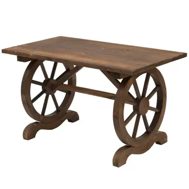 Table Basse De Jardin Rustique Gaetan Marron Table Basse De Jardin Rustique Gaetan Marron