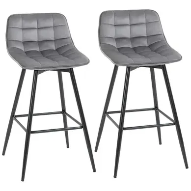 Lot De 2 Chaises De Salon Kylie Grises
