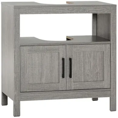 Meuble Sous-vasque Walsall Aspect Bois Gris