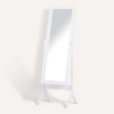 Miroir à Pied Inclinable Katoucha Blanc Miroir à Pied Inclinable Katoucha Blanc