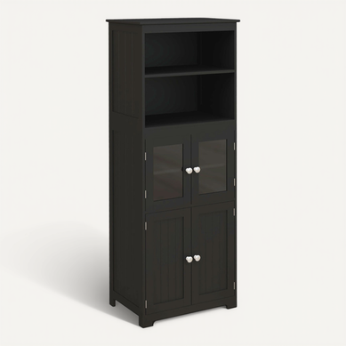 Armoire De Cuisine Vitrée Lubjana Noire