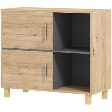 Meuble Bas Salle De Bain Cunjo Aspect Bois Naturel Meuble Bas Salle De Bain Cunjo Aspect Bois Naturel