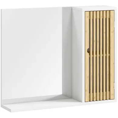 Armoire Miroir Salle De Bain Nilo Bambou Blanc Armoire Miroir Salle De Bain Nilo Bambou Blanc