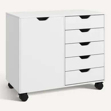 Meuble Support Imprimante Mobile 5 Bragance Blanc