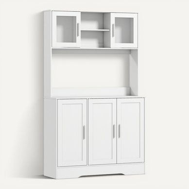 Buffet Haut Armoire De Cuisine Breezes Blanc Mat