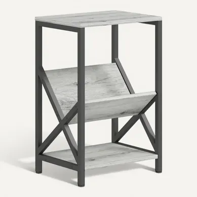 Bout De Canapé Tally Bois Gris Foncé