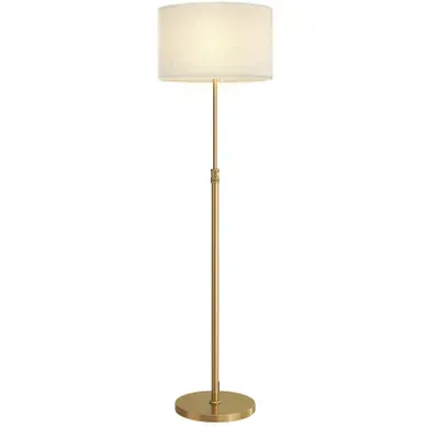 Lampadaire Haut Néo-rétro Wycliff Ton Or Et Beige Lampadaire Haut Néo-rétro Wycliff Ton Or Et Beige