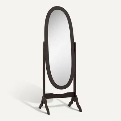 Miroir à Pied Ovale 48 X 147 Cm Ovaly Chocolat Foncé