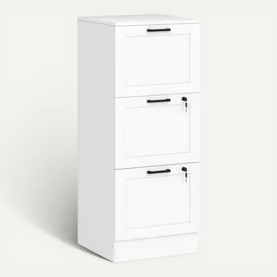 Caisson De Bureau 3 Tiroirs Bulo Blanc