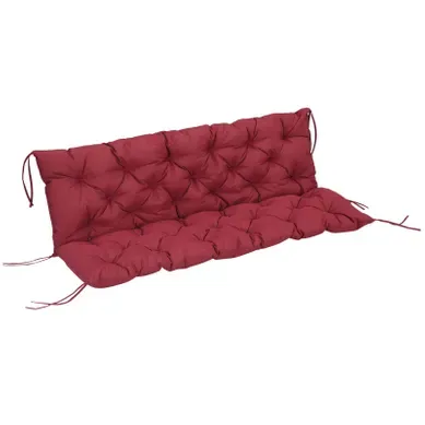 Coussin Jeronimo Banc Jardin 3 Places Confort épais Style Chesterfield Rouge Coussin Jeronimo Banc Jardin 3 Places Confort épais Style Chesterfield Rouge