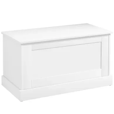 Coffre Cedwyn Rangement Bois Blanc Grand Espace Siège Stable 80x40x45 Cm Coffre Cedwyn Rangement Bois Blanc Grand Espace Siège Stable 80x40x45 Cm