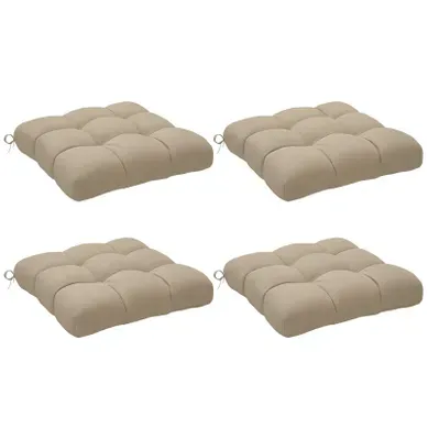 Lot Robladillo 4 Coussins Jardin Capitonnés Confort Kaki Mousse Dense Attaches Lot Robladillo 4 Coussins Jardin Capitonnés Confort Kaki Mousse Dense Attaches