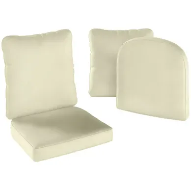 Lot 2 Coussin Godric Assise et Dossier Jardin Polyester Résistant Uv Crème Lot 2 Coussin Godric Assise et Dossier Jardin Polyester Résistant Uv Crème