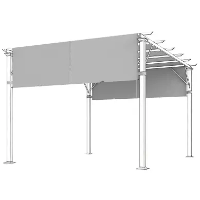 Lot 2 Toiles Remplacement Pergola Cortezubi étanche Uv30+ Gris Clair 3x3m Lot 2 Toiles Remplacement Pergola Cortezubi étanche Uv30+ Gris Clair 3x3m