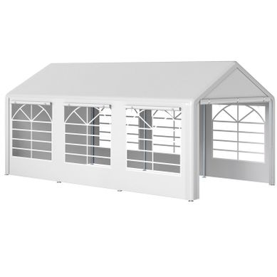 Tente Barnum Leofric Réception événementielle 6x3m Acier Galvanisé Blanc 170g/m²