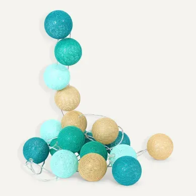 Guirlande Lumineuse Boules Colorées 20 LED 3,45 M Bleu